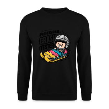 Luge Neige Luge Sport d’hiver Winter Outdood - Sweat-shirt Unisexe - noir - Devant - Alina (178cm) & Michal (187cm)