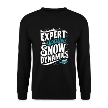 Luge Neige Luge Sport d’hiver Winter Outdood - Sweat-shirt Unisexe - noir - Devant - Alina (178cm) & Michal (187cm)