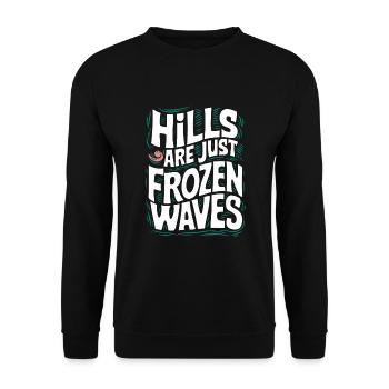 Sledding Snow Sled Winter Sport Winter Outdood - Unisex Pullover - Schwarz - Vorne - Alina (178cm) & Michal (187cm)