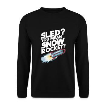 Luge Neige Luge Sport d’hiver Winter Outdood - Sweat-shirt Unisexe - noir - Devant - Alina (178cm) & Michal (187cm)
