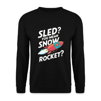 Luge Neige Luge Sport d’hiver Winter Outdood - Sweat-shirt Unisexe - noir - Devant - Alina (178cm) & Michal (187cm)