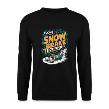 Luge Neige Luge Sport d’hiver Winter Outdood - Sweat-shirt Unisexe - noir - Devant - Alina (178cm) & Michal (187cm)