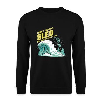 Luge Neige Luge Sport d’hiver Winter Outdood - Sweat-shirt Unisexe - noir - Devant - Alina (178cm) & Michal (187cm)