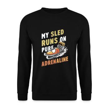 Luge Neige Luge Sport d’hiver Winter Outdood - Sweat-shirt Unisexe - noir - Devant - Alina (178cm) & Michal (187cm)
