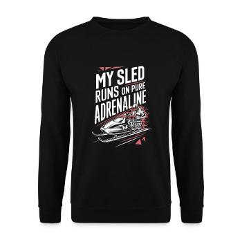 Luge Neige Luge Sport d’hiver Winter Outdood - Sweat-shirt Unisexe - noir - Devant - Alina (178cm) & Michal (187cm)
