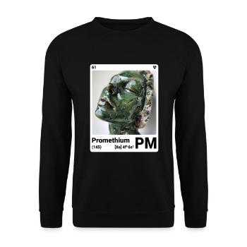 AI am Promethium (wt) - Unisex Pullover - Schwarz - Vorne - Alina (178cm) & Michal (187cm)