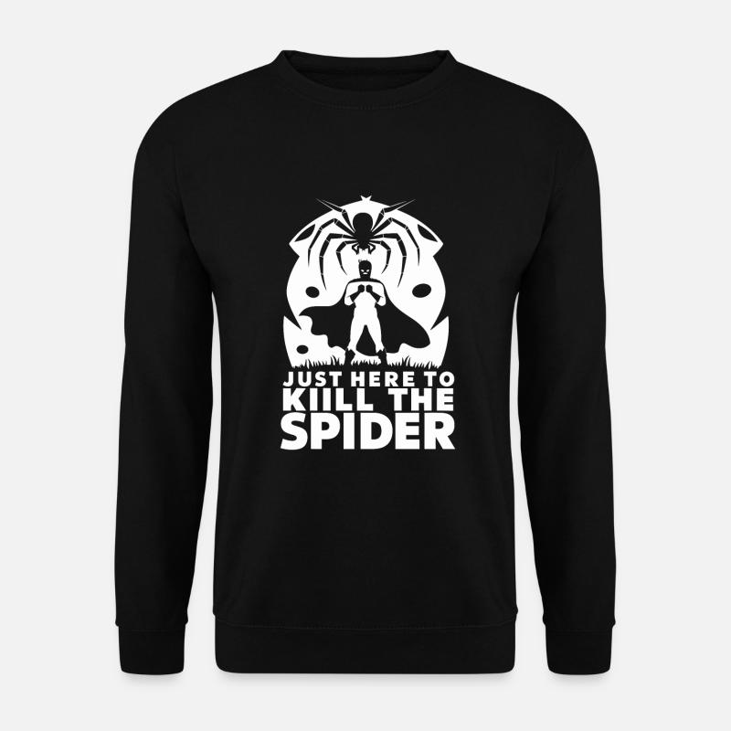 Funny Arachnophobia Awareness, Spider Phobia - Unisex Sweatshirt - black