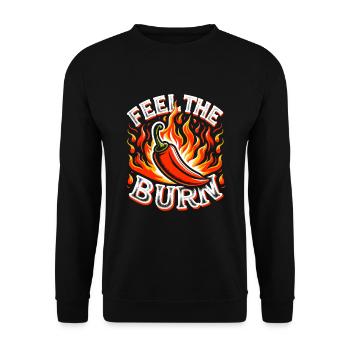 Amateurs de cuisine épicée, Chili Peppers Chef - Sweat-shirt Unisexe - noir - Devant - Alina (178cm) & Michal (187cm)