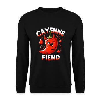 Amateurs de cuisine épicée, Chili Peppers Chef - Sweat-shirt Unisexe - noir - Devant - Alina (178cm) & Michal (187cm)