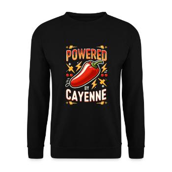 Amateur de cuisine épicée, chef des Chili Peppers - Sweat-shirt Unisexe - noir - Devant - Alina (178cm) & Michal (187cm)