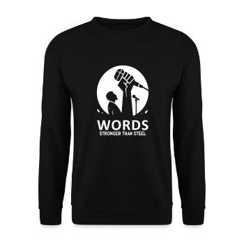 Poetry Slam Writer Poet Literature Slam Poetry Day - Unisex Sweatshirt - black - Front - Alina (178cm) & Michal (187cm)
