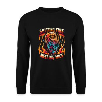 Poetry Slam Writer Poet Literature Slam Poetry Day - Unisex Sweatshirt - black - Front - Alina (178cm) & Michal (187cm)