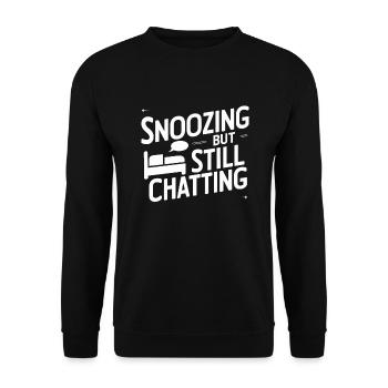 Sprechen Im Schlaf, Somniloquy, Sprechen Im - Unisex Pullover - Schwarz - Vorne - Alina (178cm) & Michal (187cm)