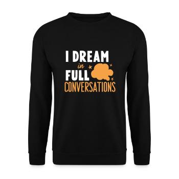 Sprechen Im Schlaf, Somniloquy, Sprechen Im - Unisex Pullover - Schwarz - Vorne - Alina (178cm) & Michal (187cm)