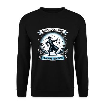 Renaissance-jahrmarkt-outfit Mittelalterlicher - Unisex Pullover - Schwarz - Vorne - Alina (178cm) & Michal (187cm)