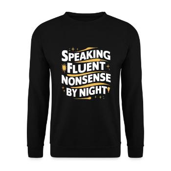 Sprechen Im Schlaf, Somniloquy, Sprechen Im - Unisex Pullover - Schwarz - Vorne - Alina (178cm) & Michal (187cm)