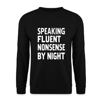Sprechen Im Schlaf, Somniloquy, Sprechen Im - Unisex Pullover - Schwarz - Vorne - Alina (178cm) & Michal (187cm)