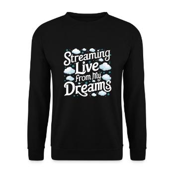 Sprechen Im Schlaf, Somniloquy, Sprechen Im - Unisex Pullover - Schwarz - Vorne - Alina (178cm) & Michal (187cm)
