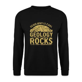 Geology Stone Hunt Agate Hunter Stone Collecting - Unisex Sweatshirt - black - Front - Alina (178cm) & Michal (187cm)