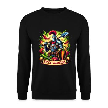 Amateurs de cuisine épicée, Chili Peppers Chef - Sweat-shirt Unisexe - noir - Devant - Alina (178cm) & Michal (187cm)