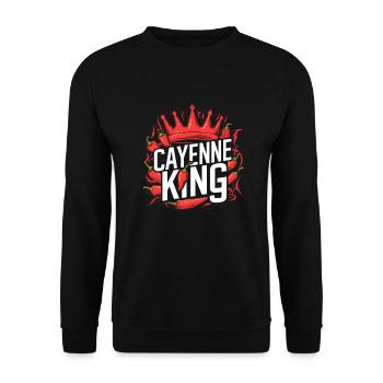 Amateurs de cuisine épicée, Chili Peppers Chef - Sweat-shirt Unisexe - noir - Devant - Alina (178cm) & Michal (187cm)