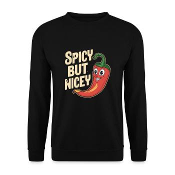 Amateurs de cuisine épicée, Chili Peppers Chef - Sweat-shirt Unisexe - noir - Devant - Alina (178cm) & Michal (187cm)