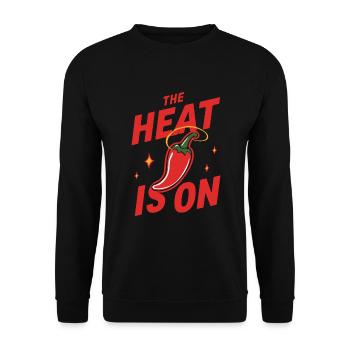 Amateurs de cuisine épicée, Chili Peppers Chef - Sweat-shirt Unisexe - noir - Devant - Alina (178cm) & Michal (187cm)