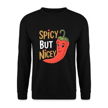 Amateurs de cuisine épicée, Chili Peppers Chef - Sweat-shirt Unisexe - noir - Devant - Alina (178cm) & Michal (187cm)