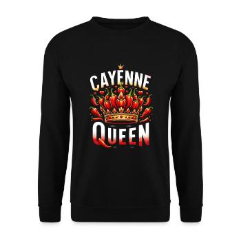 Amateurs de cuisine épicée, Chili Peppers Chef - Sweat-shirt Unisexe - noir - Devant - Alina (178cm) & Michal (187cm)