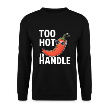 Amateurs de cuisine épicée, Chili Peppers Chef - Sweat-shirt Unisexe - noir - Devant - Alina (178cm) & Michal (187cm)