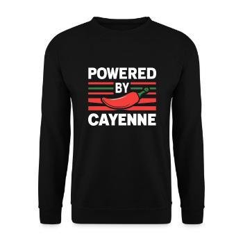 Amateurs de cuisine épicée, Chili Peppers Chef - Sweat-shirt Unisexe - noir - Devant - Alina (178cm) & Michal (187cm)