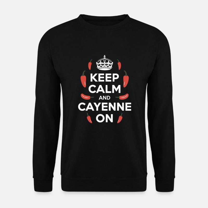 Liebhaber Scharfer Speisen, Chili Peppers Chef - Unisex Pullover - Schwarz