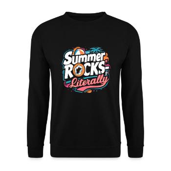 Geology Stone Hunt Agate Hunter Stone Collecting - Unisex Sweatshirt - black - Front - Alina (178cm) & Michal (187cm)