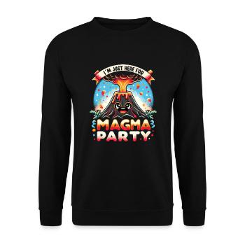 Drôle de volcan lave géologie roche chasse géologue - Sweat-shirt Unisexe - noir - Devant - Alina (178cm) & Michal (187cm)