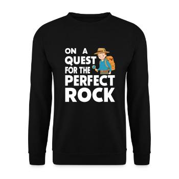 Geology Stone Hunt Agate Hunter Stone Collecting - Unisex Sweatshirt - black - Front - Alina (178cm) & Michal (187cm)
