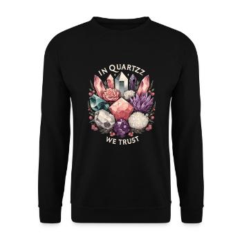 Geology Stone Hunt Agate Hunter Stone Collecting - Unisex Sweatshirt - black - Front - Alina (178cm) & Michal (187cm)