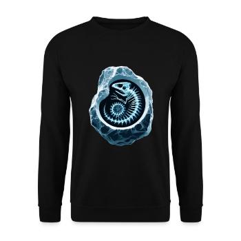 Fossil Hunter, Fossil Hunter, Paleontologist - Unisex Sweatshirt - black - Front - Alina (178cm) & Michal (187cm)