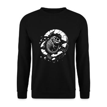 Fossil hunter Fossil hunting Paleontologist - Unisex Sweatshirt - black - Front - Alina (178cm) & Michal (187cm)