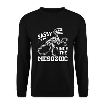 Fossil Hunter, Fossil Hunter, Paleontologist - Unisex Sweatshirt - black - Front - Alina (178cm) & Michal (187cm)