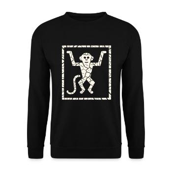 Pétroglyphe Art rupestre ancien Rock dessin indien - Sweat-shirt Unisexe - noir - Devant - Alina (178cm) & Michal (187cm)