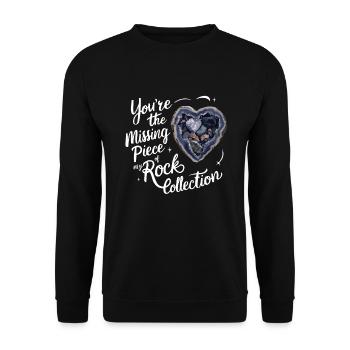 Geology Stone Hunt Agate Hunter Stone Collecting - Unisex Sweatshirt - black - Front - Alina (178cm) & Michal (187cm)