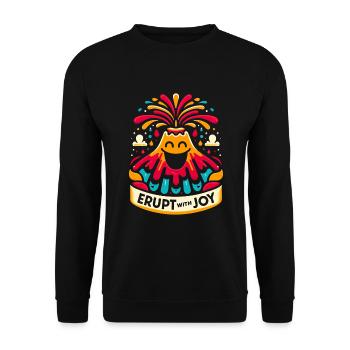 Drôle de volcan lave géologie roche chasse géologue - Sweat-shirt Unisexe - noir - Devant - Alina (178cm) & Michal (187cm)