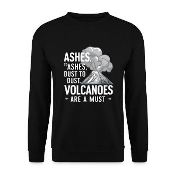 Drôle de volcan lave géologie roche chasse géologue - Sweat-shirt Unisexe - noir - Devant - Alina (178cm) & Michal (187cm)