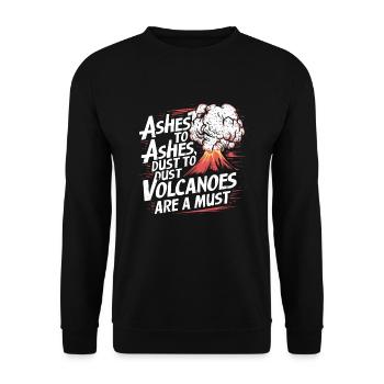 Drôle de volcan lave géologie roche chasse géologue - Sweat-shirt Unisexe - noir - Devant - Alina (178cm) & Michal (187cm)
