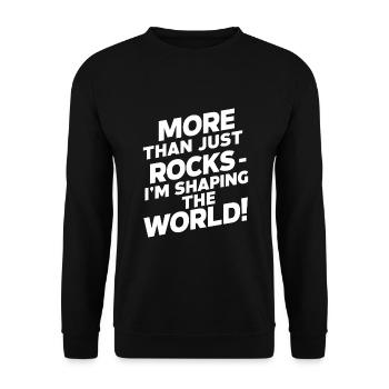 Geology Stone Hunt Agate Hunter Stone Collecting - Unisex Sweatshirt - black - Front - Alina (178cm) & Michal (187cm)