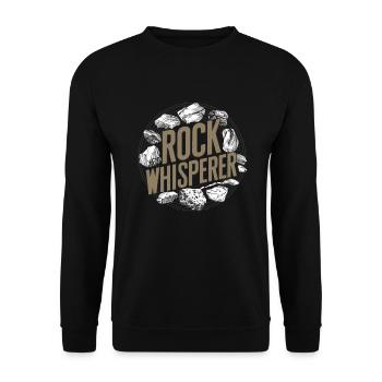 Geology Stone Hunt Agate Hunter Stone Collecting - Unisex Sweatshirt - black - Front - Alina (178cm) & Michal (187cm)