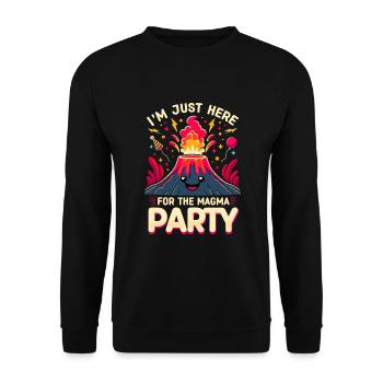 Drôle de volcan lave géologie roche chasse géologue - Sweat-shirt Unisexe - noir - Devant - Alina (178cm) & Michal (187cm)