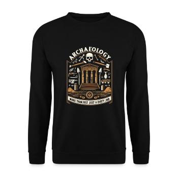 Archäologie Archäologe Historische Erkundung - Unisex Pullover - Schwarz - Vorne - Alina (178cm) & Michal (187cm)