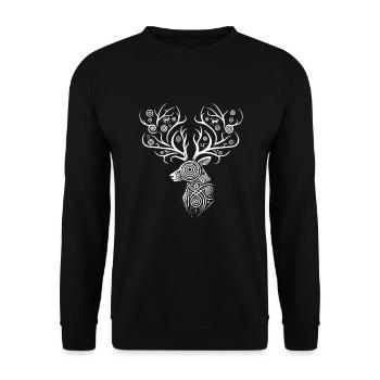 Pétroglyphe Art rupestre ancien Rock dessin indien - Sweat-shirt Unisexe - noir - Devant - Alina (178cm) & Michal (187cm)