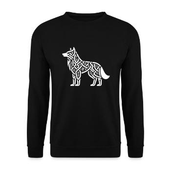 Petroglyph Rock Art Ancient Rock Drawing Indian - Unisex Sweatshirt - black - Front - Alina (178cm) & Michal (187cm)